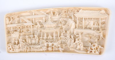Lot 1364 - A late 19th century Chinese relief carved...