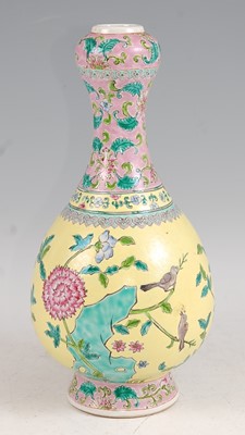Lot 1354 - An early 20th century Chinese yellow and pink...