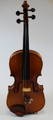 Lot 609 - A Chinese Canton students violin, having a two...