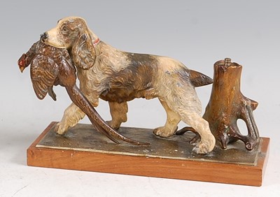 Lot 162 - An early 20th century painted spelter novelty...