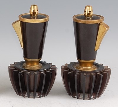 Lot 178 - A pair of 1960s perspex and gilt metal novelty...
