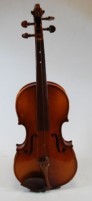 Lot 612 - A Chinese Blessing students violin, 36cm,...