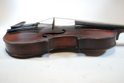 Lot 614 - A Continental violin, having a one piece back...