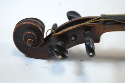Lot 614 - A Continental violin, having a one piece back...