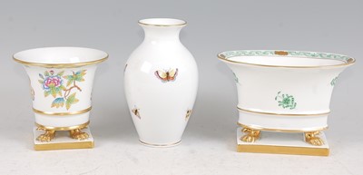 Lot 1081 - An Herend porcelain vase, having a flaring rim,...