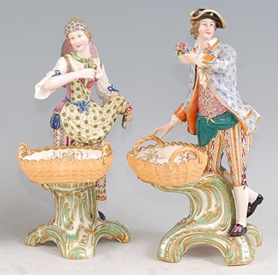 Lot 1075 - A pair of 19th century soft-paste porcelain...