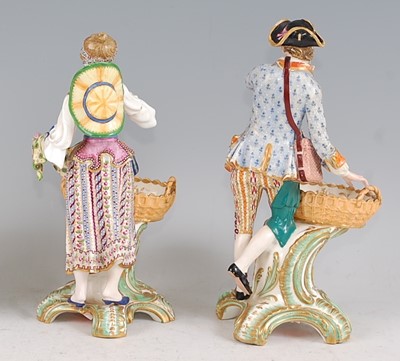 Lot 1075 - A pair of 19th century soft-paste porcelain...