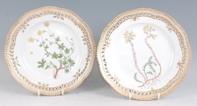 Lot 1080 - A set of twelve Royal Copenhagen porcelain...