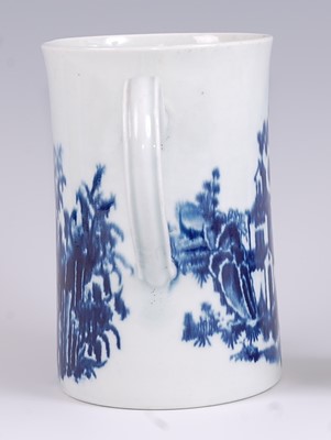 Lot 1052 - A Worcester porcelain tankard, of good size,...