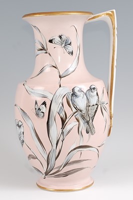 Lot 1035 - A Victorian Irish porcelain jug / pitcher,...