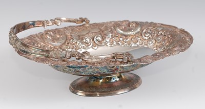 Lot 1168 - A late Victorian silver cake basket,  having...