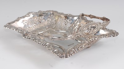 Lot 1169 - A late Victorian silver cake basket, having a...