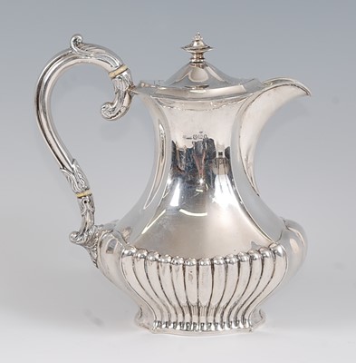 Lot 1171 - A late Victorian silver coffee pot, of...