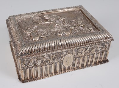 Lot 1175 - *A late Victorian silver dressing table box,...