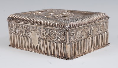 Lot 1175 - *A late Victorian silver dressing table box,...