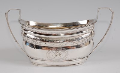 Lot 1120 - A George III silver four-piece tea service,...