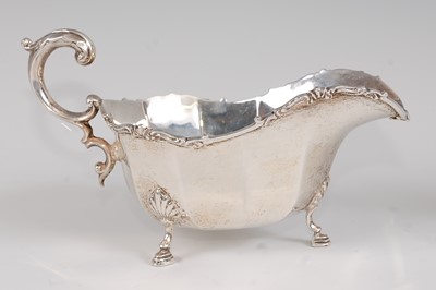Lot 1121 - A silver sauce-boat in the Georgian style,...