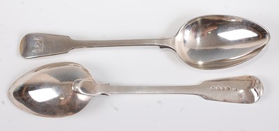 Lot 1125 - A pair of George III silver tablespoons, in...