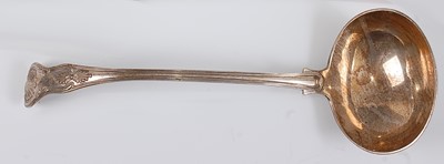 Lot 1183 - A George V silver soup ladle, in the Kings...