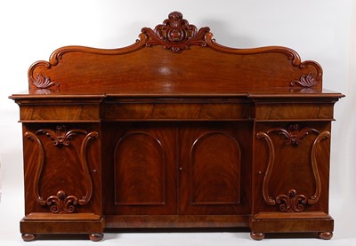 Lot 1543 - A Victorian mahogany inverted breakfront...