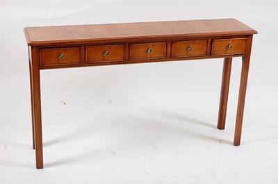 Lot 1508 - A George III style walnut hall table, of...