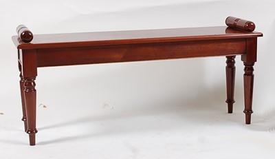 Lot 1509 - A Victorian style mahogany window seat,  on...