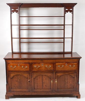 Lot 1527 - A George III North Country oak and mahogany...