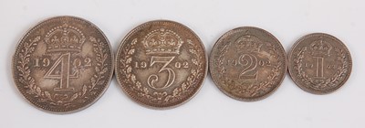Lot 2226 - Great Britain, 1902 Maundy Money four coin set,...