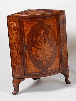 Lot 1587 - *An antique Dutch walnut and marquetry inlaid...