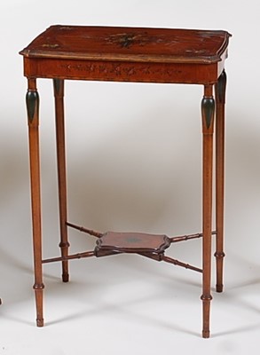 Lot 1588 - *A Sheraton period painted satinwood...