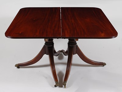 Lot 1600 - *A Regency mahogany twin pedestal dining table,...