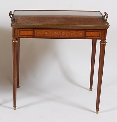 Lot 1375 - A 19th century mahogany and kingwood tray-top...
