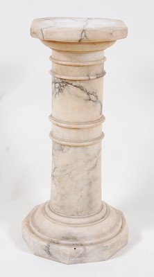 Lot 1549 - A late 19th century variegated white marble...