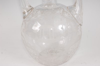 Lot 33 - An Ottoman Empire style glass ewer and stopper,...