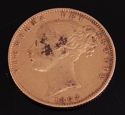 Lot 2104 - Great Britain, 1862 gold sovereign, Victoria...