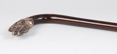 Lot 1319 - A late 19th century coromandel walking cane, ...