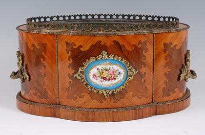 Lot 1566 - A 19th century French kingwood, rosewood and...