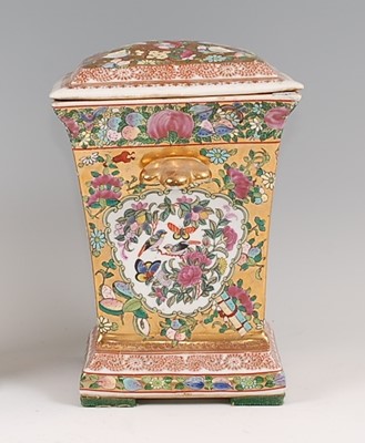 Lot 13 - A Chinese export famille rose flower bough pot...