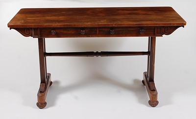 Lot 1601 - *A William IV rosewood sofa table, having twin...