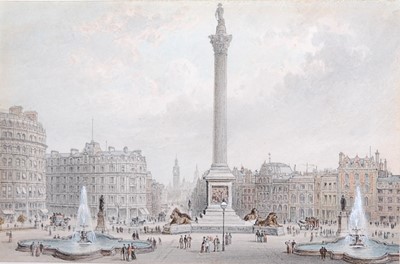 Lot 1429 - 19th century English school - Trafalgar Square,...