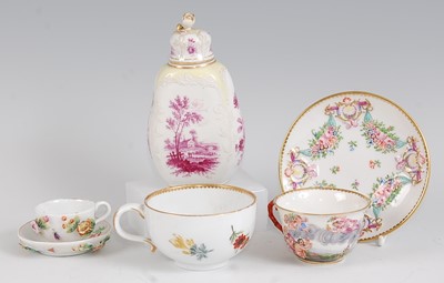 Lot 1077 - A late 19th century Berlin porcelain tea...