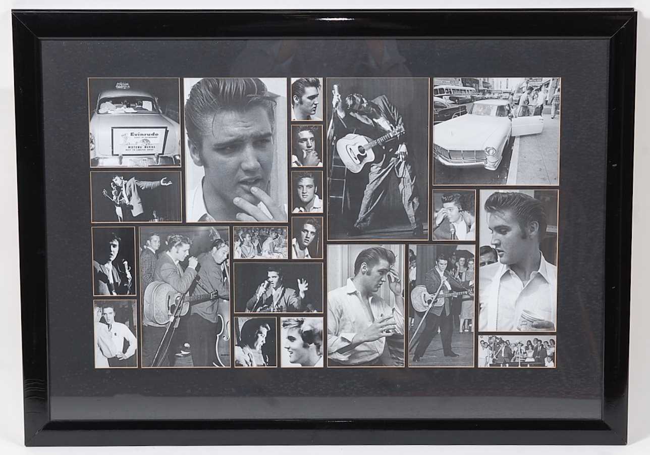 Lot 683 - Elvis Presley, a montage of black and white...