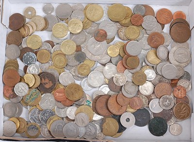 Lot 2118 - World coins and banknotes, a mixed lot to...
