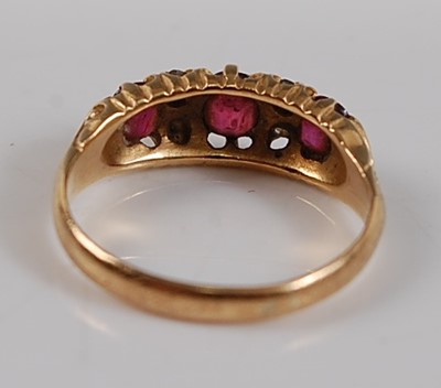 Lot 2671 - An Edwardian 18ct yellow gold, ruby and...