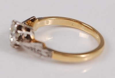 Lot 2598 - An 18ct and platinum diamond single stone ring,...
