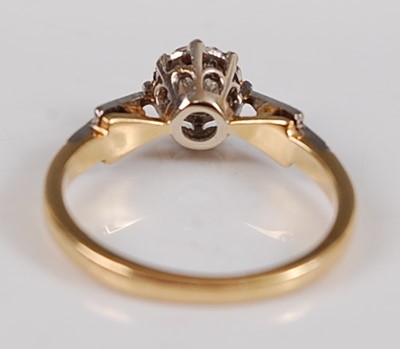 Lot 2598 - An 18ct and platinum diamond single stone ring,...