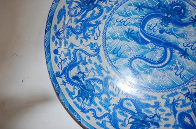 Lot 43 - A 20th century Chinese blue and white pottery...
