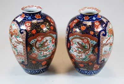 Lot 49 - A pair of 19th century Chinese Imari vases,...