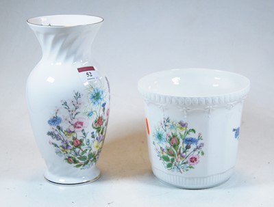 Lot 52 - An Aynsley porcelain vase, in the Wild Tudor...
