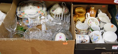 Lot 64 - Two boxes containing a collection of glassware...